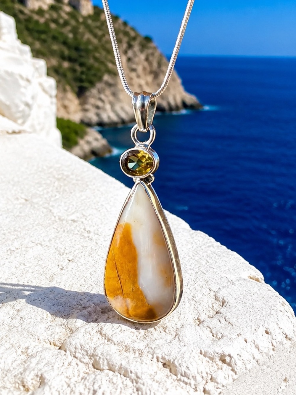NEW! Mookiate & Citrine Necklace